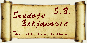 Sredoje Biljanović vizit kartica